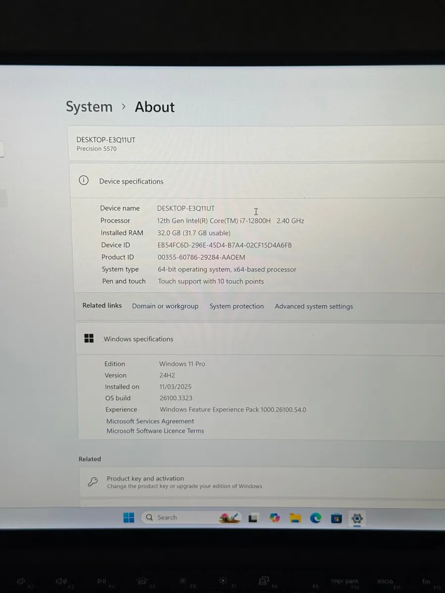 Dell Precision 5570 Laptop i7/32GB/1TBSSD/UHD/Nvid - Image 2