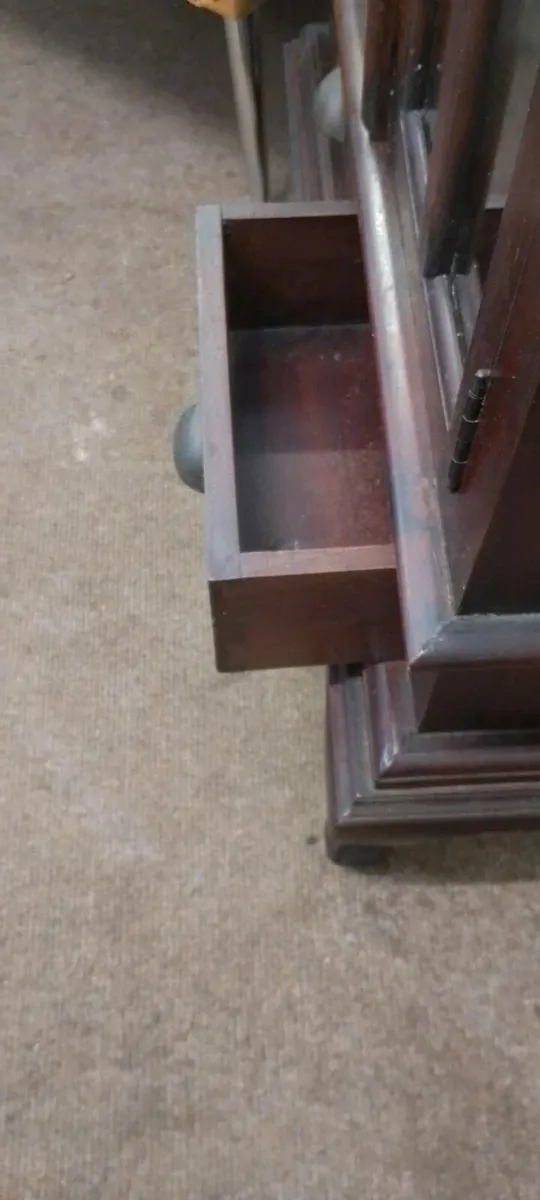 Solid Mahogany Glass Display Cabinet - Image 4