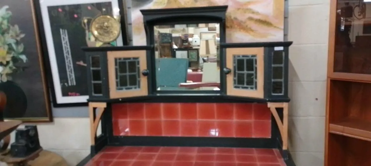 Small Retro Look Tiled Back Sideboard - Image 3