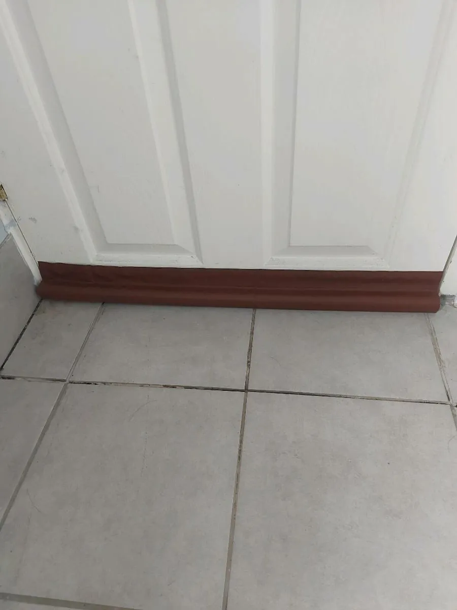 White faux leather draught excluders €5 each - Image 1