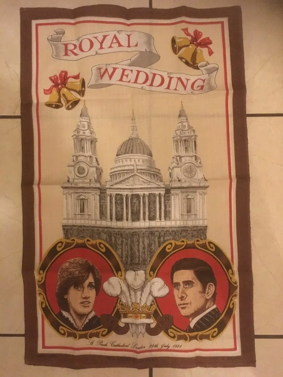 NEW Royal Wedding Tea Towel - Charles and Diana - Image 2