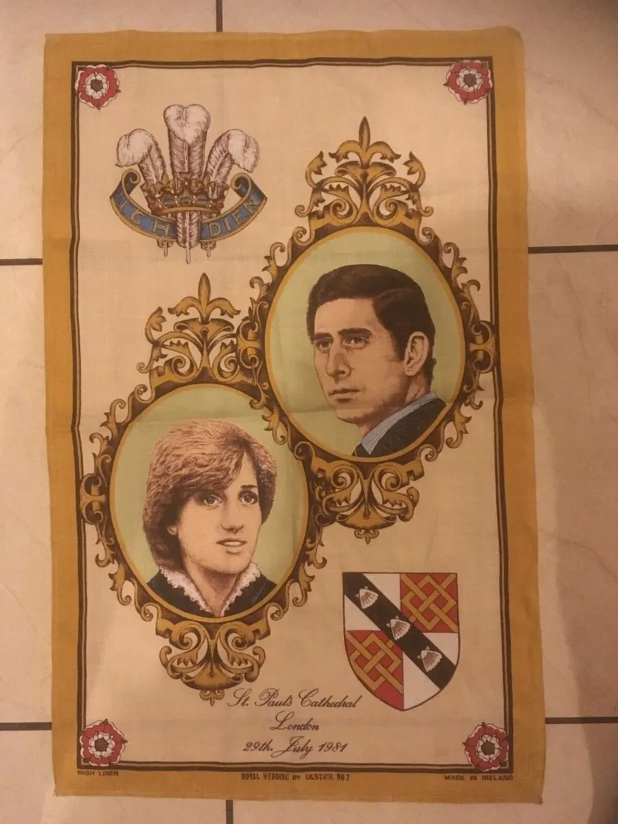 NEW Royal Wedding Tea Towel - Charles and Diana - Image 1