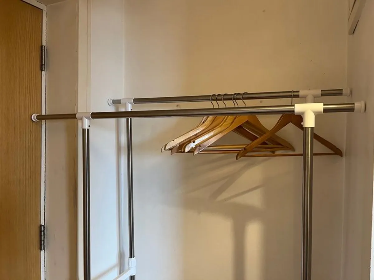 Wardrobe (Clothes Rack) & Shoerack (white) - Image 2