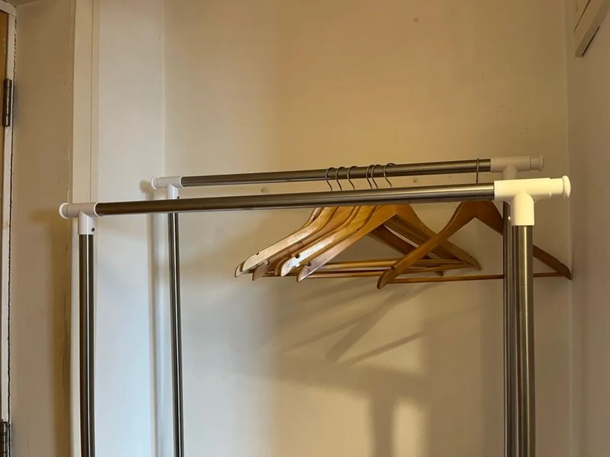 Wardrobe (Clothes Rack) & Shoerack (white) - Image 3
