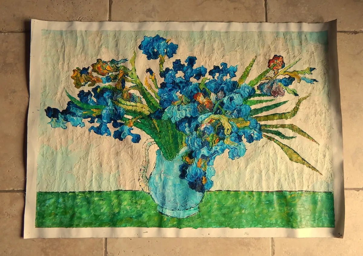Large Unframed Signed Oil on Canvas Painting - Image 1