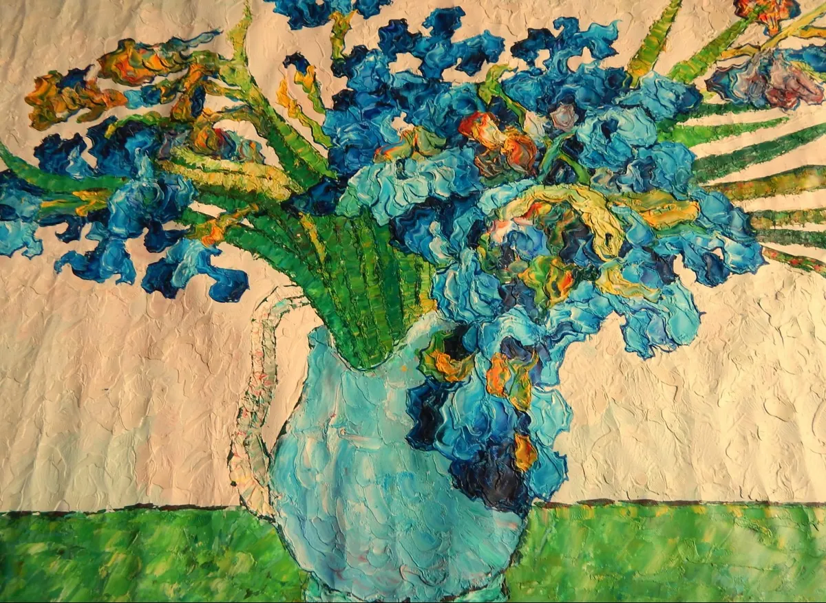 Large Unframed Signed Oil on Canvas Painting - Image 2