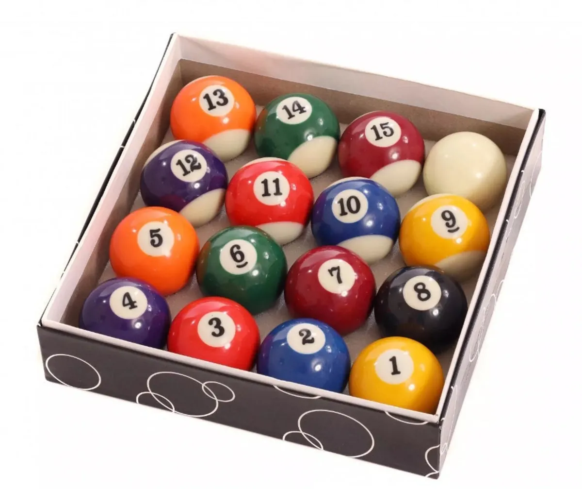 NEW Pool Balls Set 16Pcs Spots And Stripes - Image 1