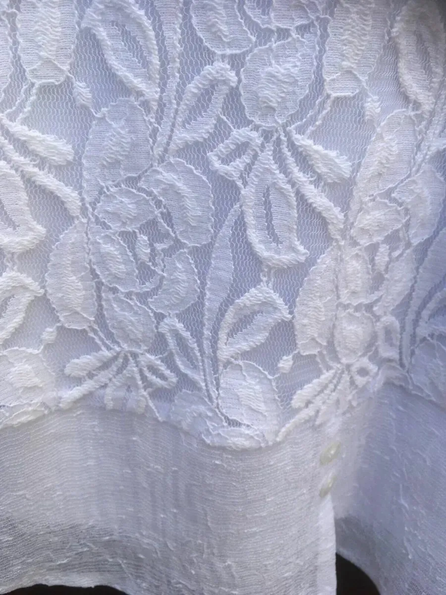 Avalon Lined Lace Top, Size 14, Snow White - Image 2