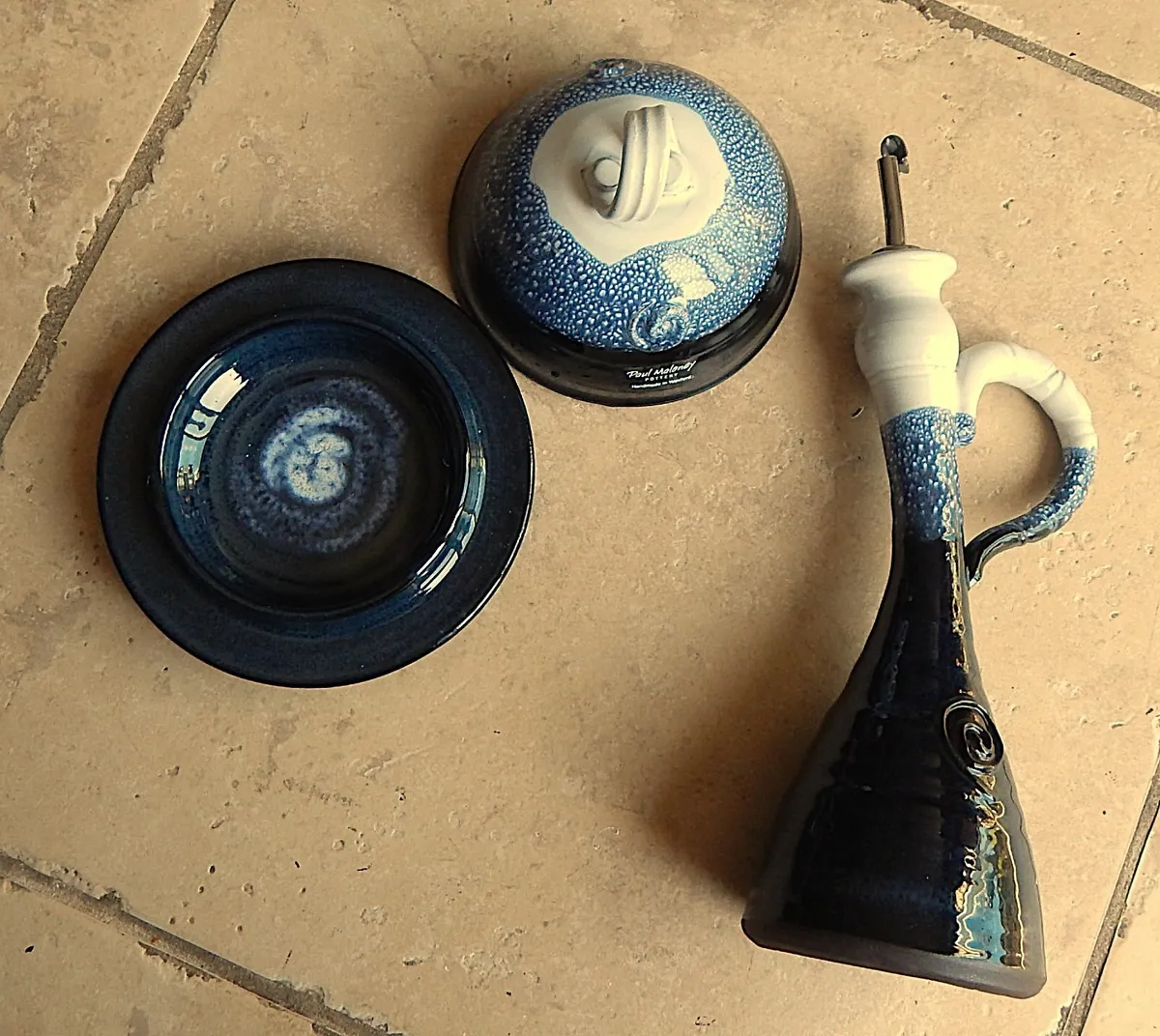 Paul Maloney ‘Ocean’ Oil Bottle & Cheese Dome - Image 2