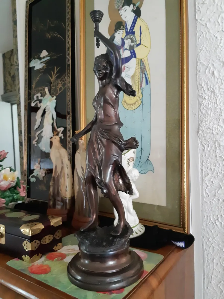 Rare 19 th. Century Bronze signed Rousseau. - Image 3