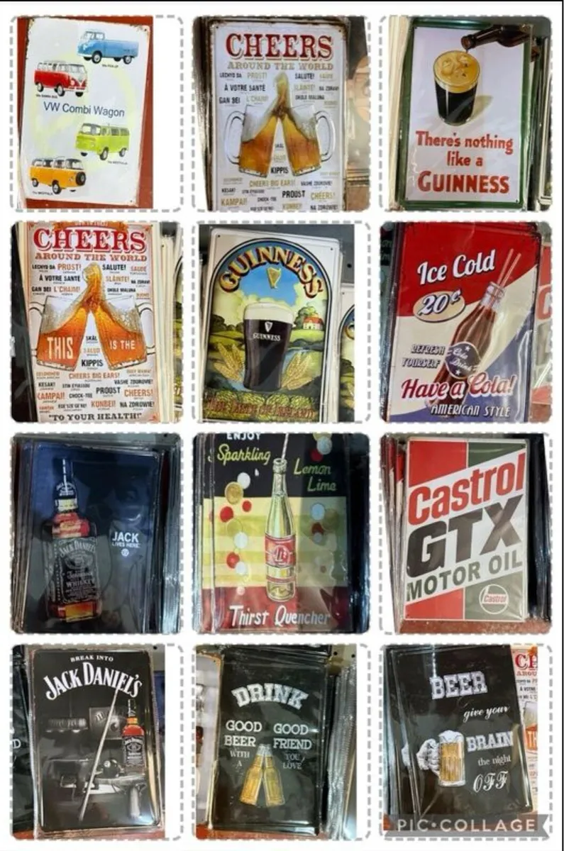 100 mixed tin signs - Image 2