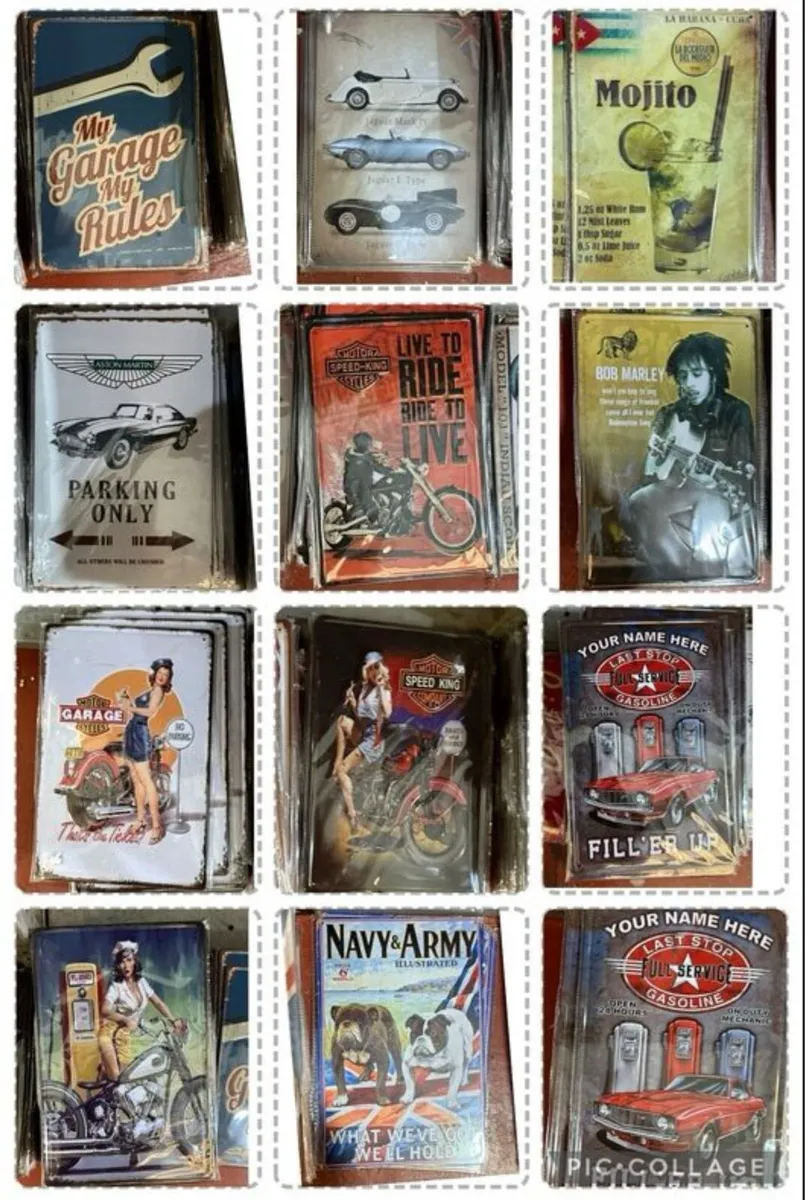 100 mixed tin signs - Image 3