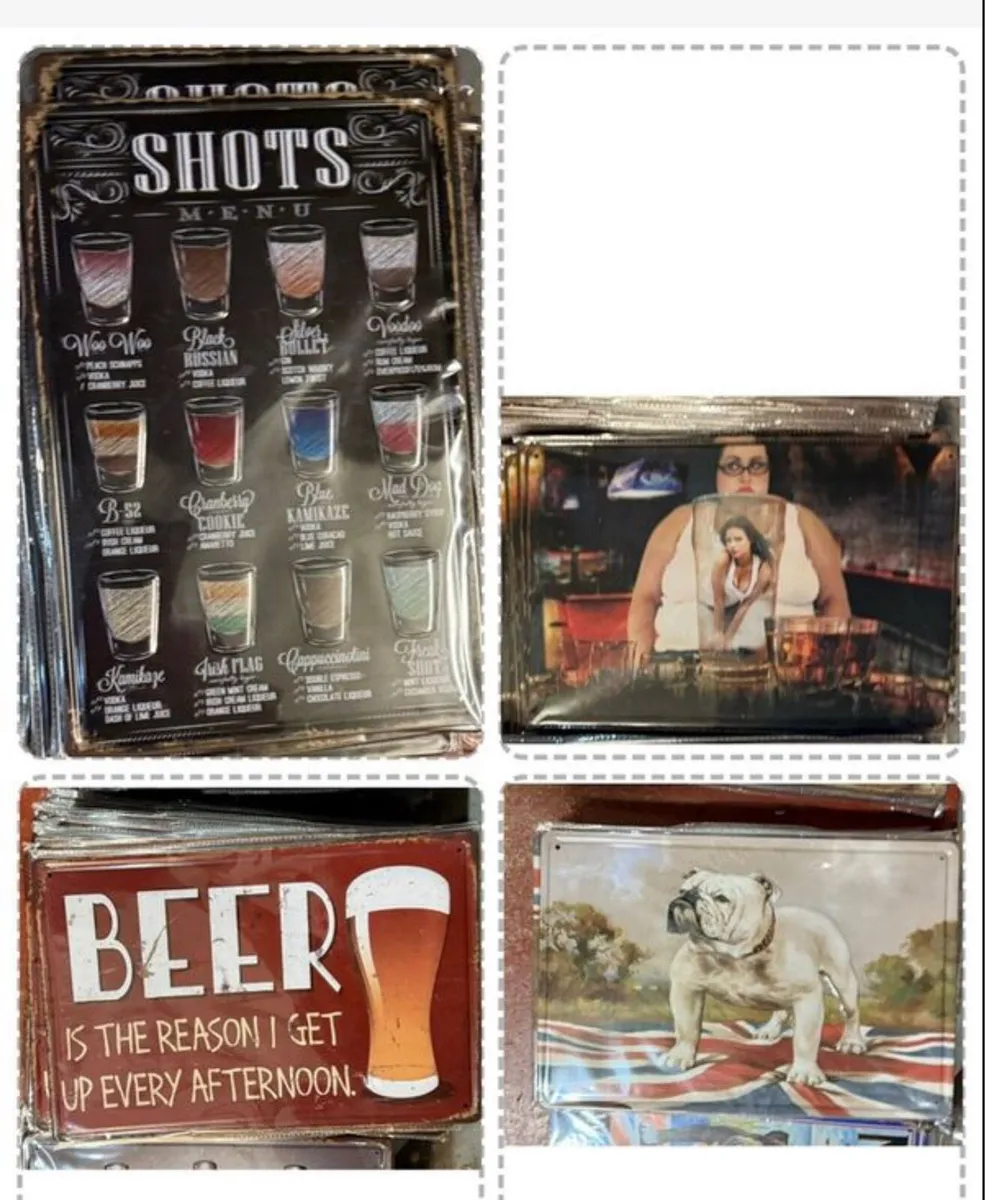 100 mixed tin signs - Image 4