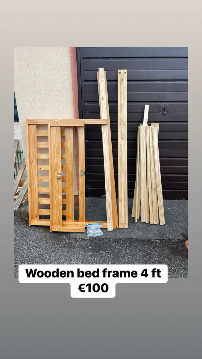 Small double 4 ft bed frame - Image 1