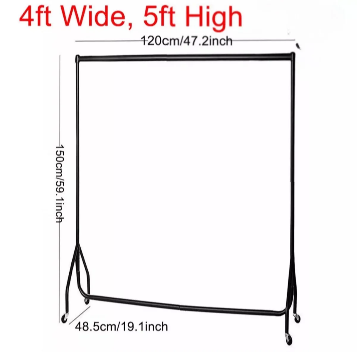 4ft Clothes Rail Home or Retail Portable NEW - Image 2
