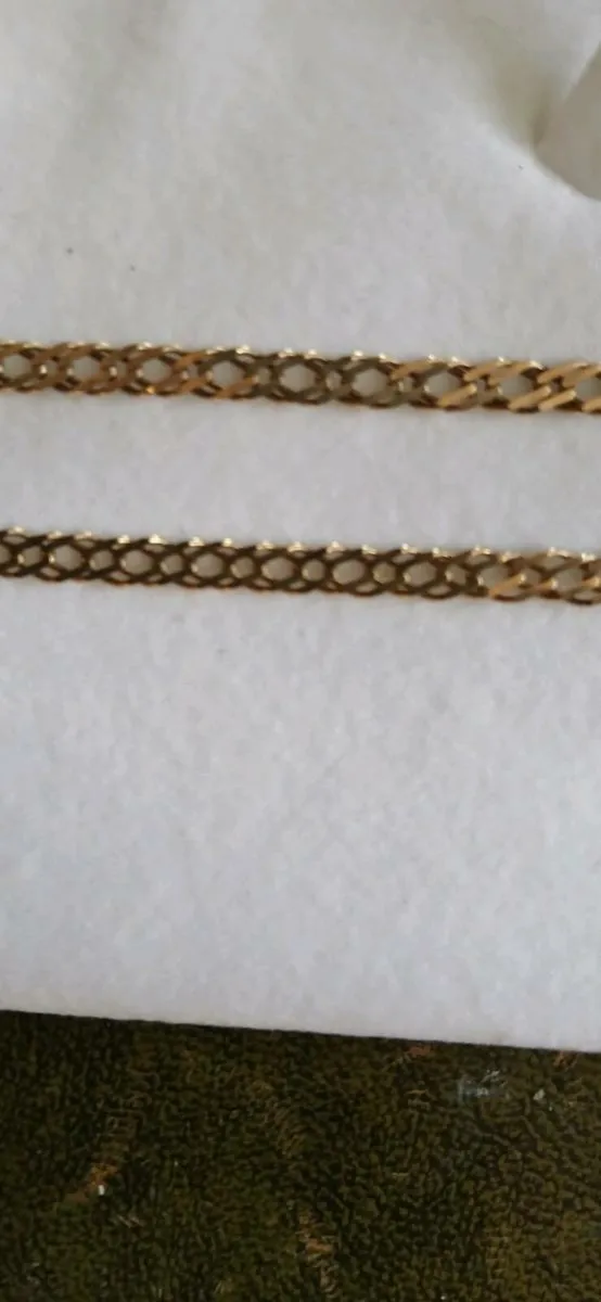 9ct Gold diamond cut Belcher chain - Image 4