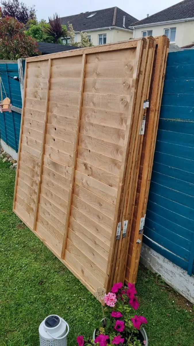 Traditional Overlap Dip 6FT Fence Panel X 6 - Image 1