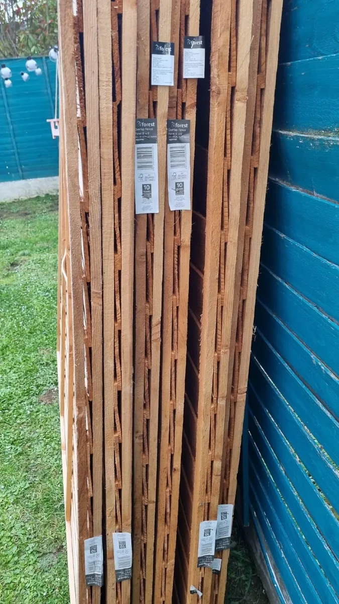 Traditional Overlap Dip 6FT Fence Panel X 6 - Image 3