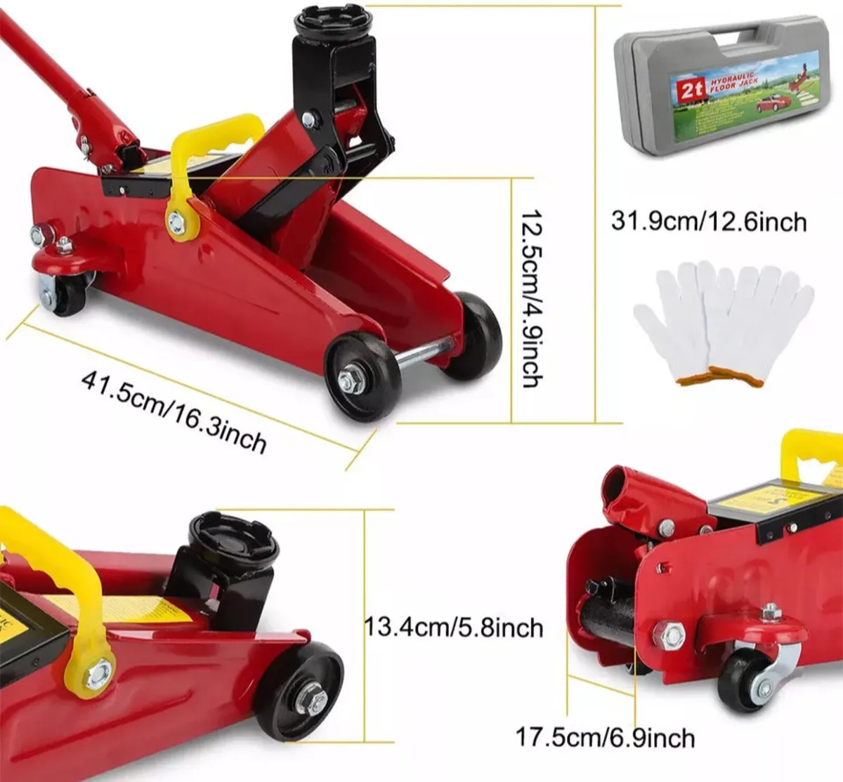 2 Ton Tonne Hydraulic Trolley Floor Jack NEW - Image 2