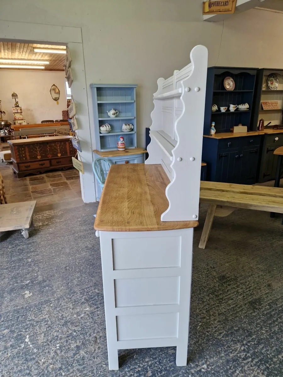 Vintage ercol oak kitchen dresser, grey - Image 3