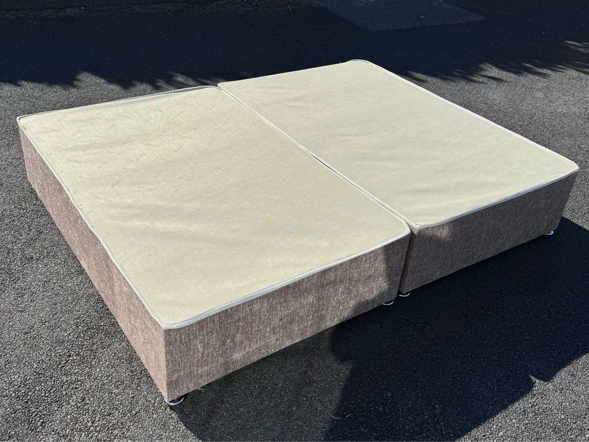 King Size Bed Base & Headboard - Image 1