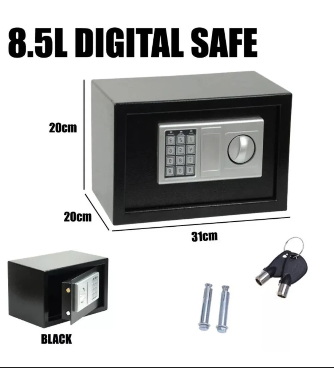 NEW 8.5L Digital Steel Safe 31x20x20cm - Image 1