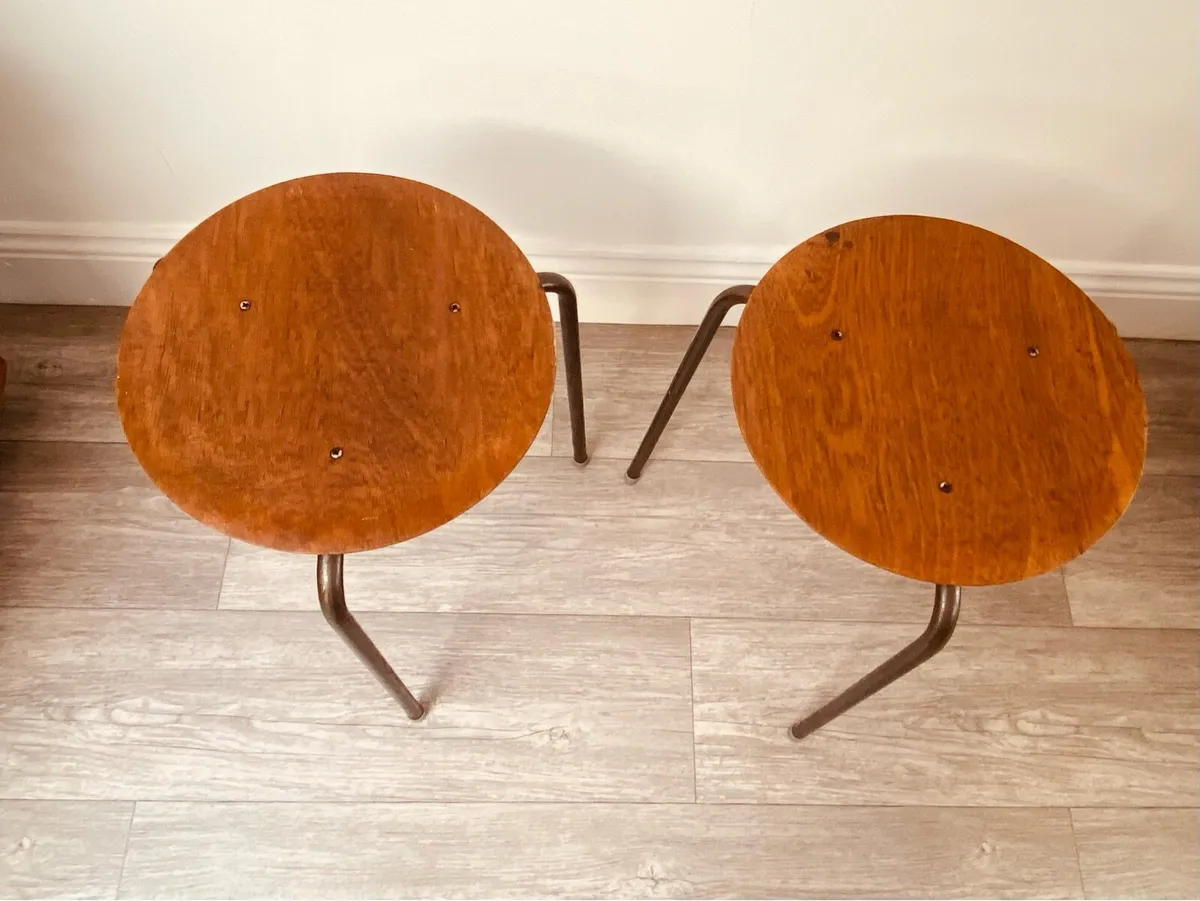 Mid Century Dot Stacking Stools x 2 - Image 3