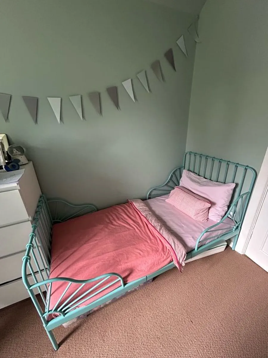 IKEA Minnen Extendable Bed & Mattress - Image 1