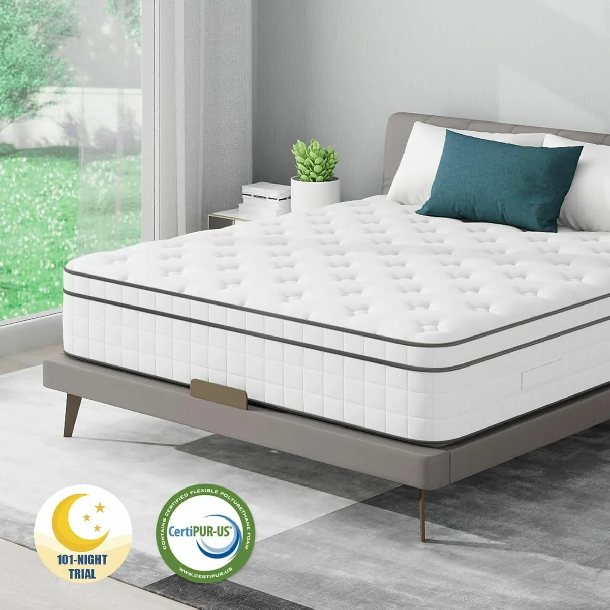 Innerspring Hybrid Single Mattress 90x190x27cm - Image 3