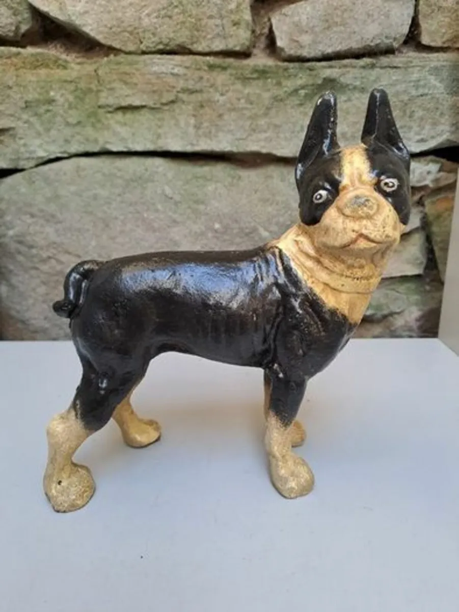 Vintage cast iron Boston Terrier - Image 1