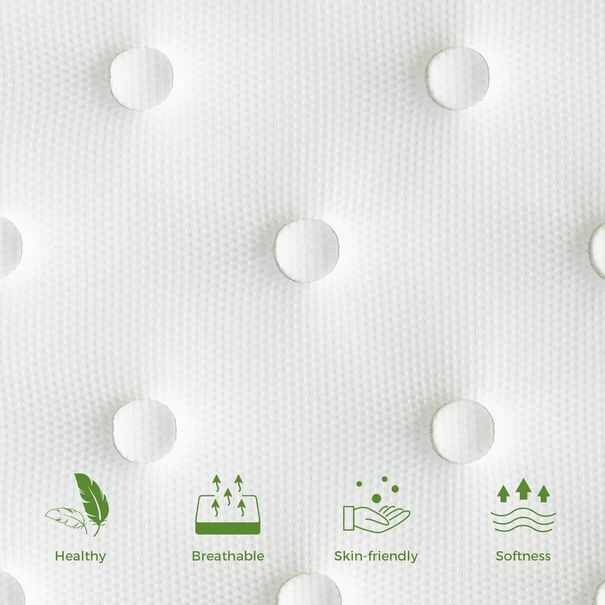 Double Mattresses green Memory Foam 135x190x26cm - Image 3