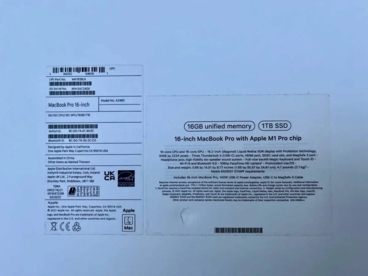 Apple MacBook Pro 16" 18,1 (2021) M1 Pro - Image 2