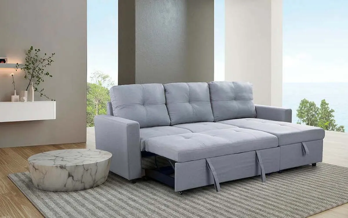 Corner Sofa Bed with Storage - Free Delivery Ireland - 4 Colours - Image 1