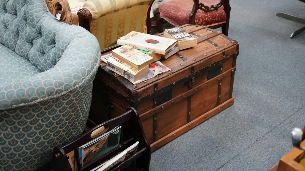 Vintage Spanish Wooden Trunk - Image 1