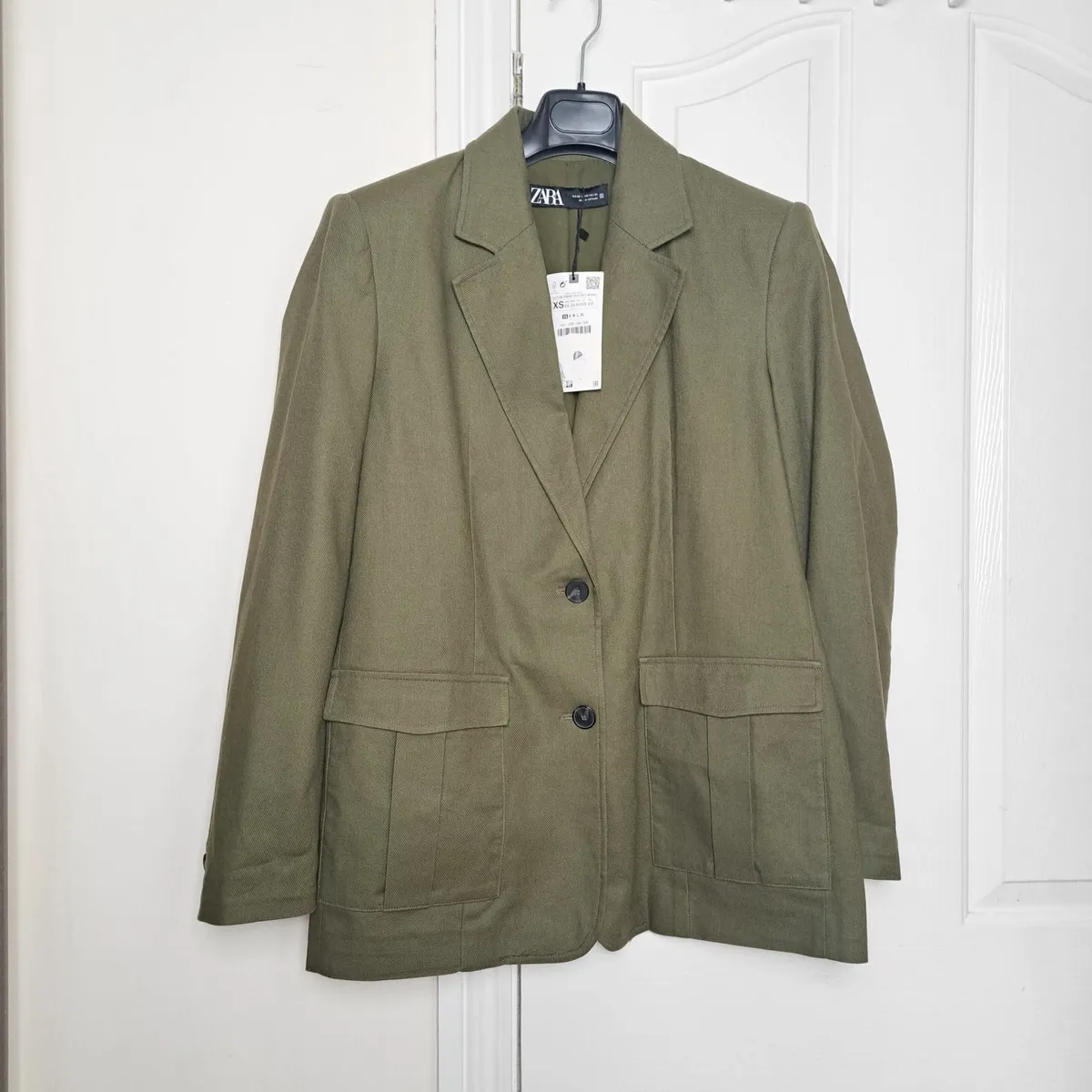 Zara Green Khaki Blazer Size XS - Image 1