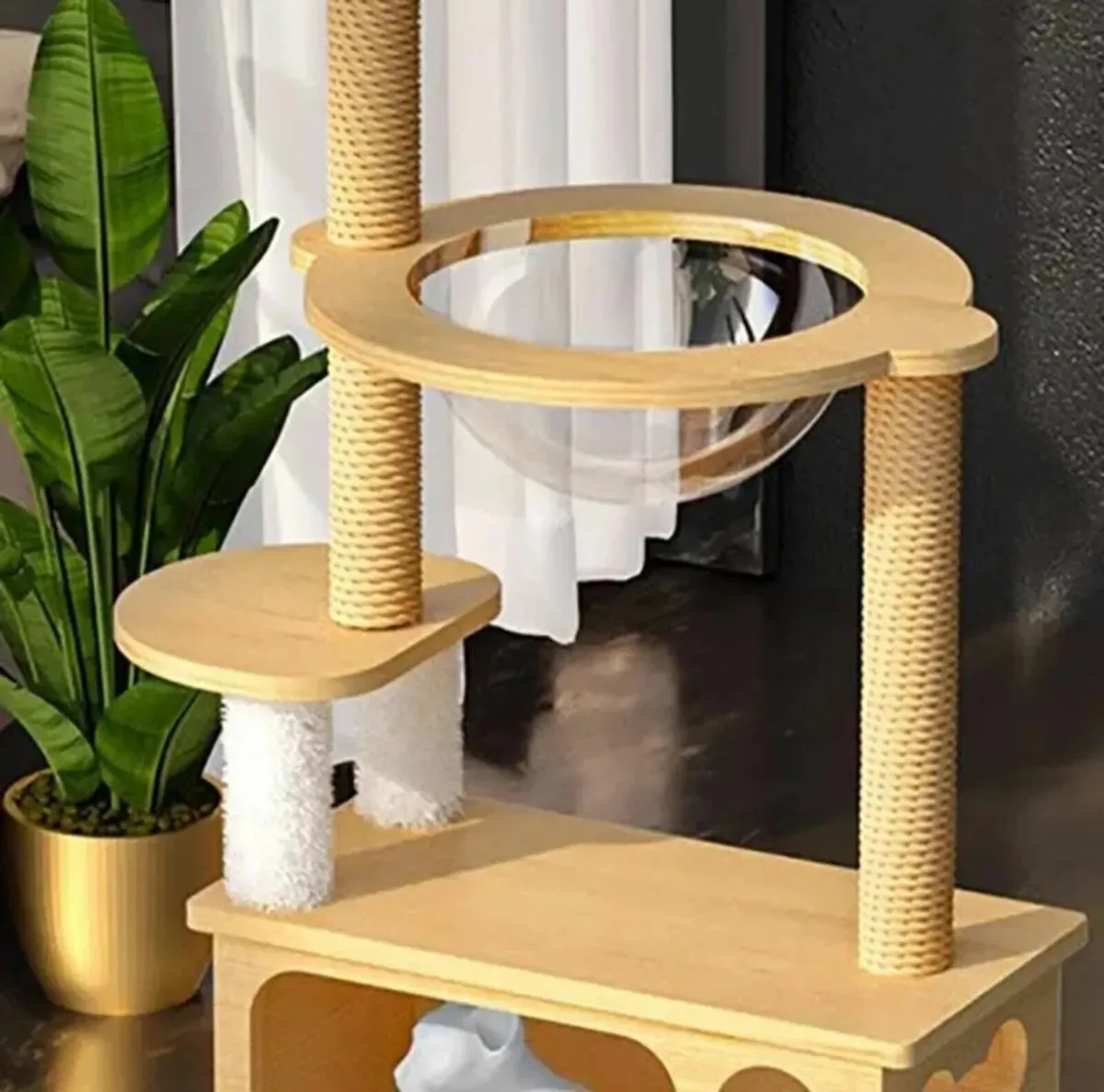 Cat tree scratcher brand new wooden - Image 4