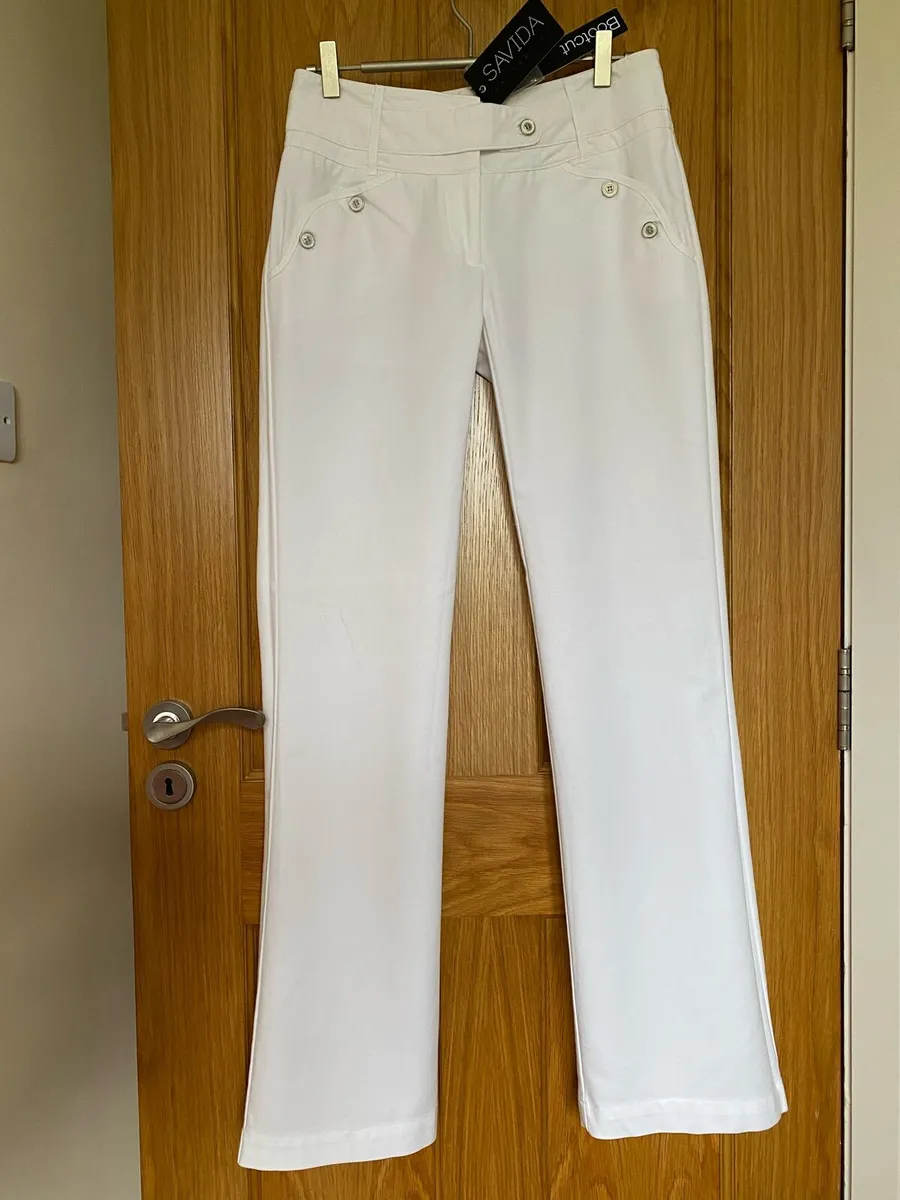 Brand new White Elegant Women’s Trousers SAVIDA - Image 4