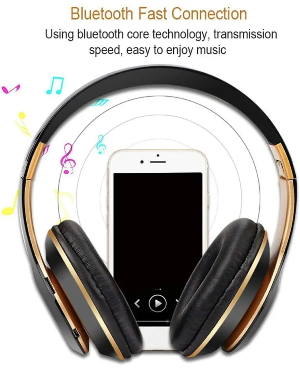 Foldable Bluetooth Wireless Headset Headphones NEW - Image 3