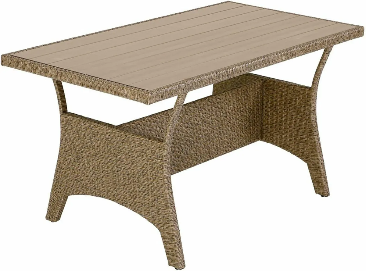 8 Person Polyrattan Corner Lounge, WPC Dining Tabl - Image 4
