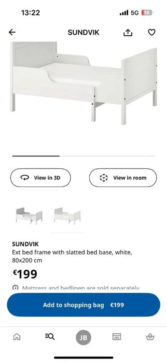 2 x Matching Extendable Kids Beds - Image 2