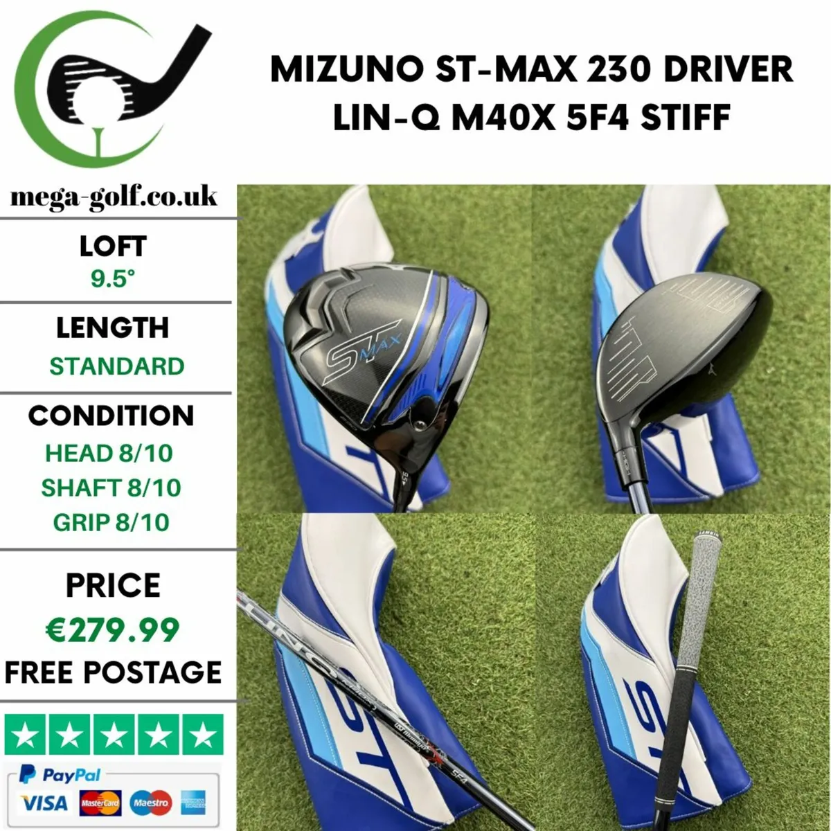 MIZUNO ST-MAX 230 DRIVER / 9.5° / STIFF - Image 1