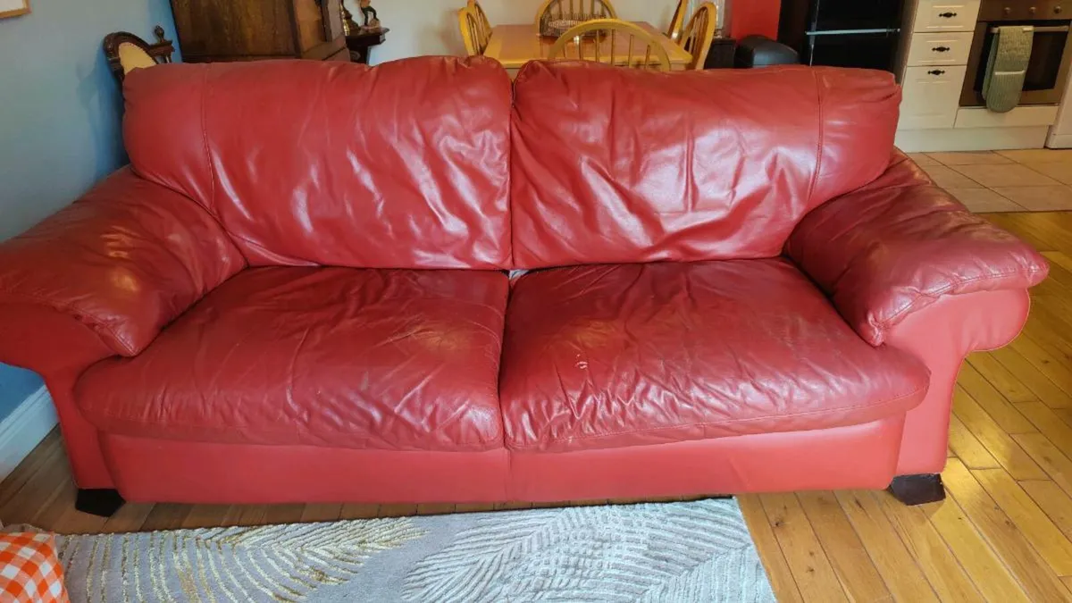 Leather couch - Three Person - Image 1