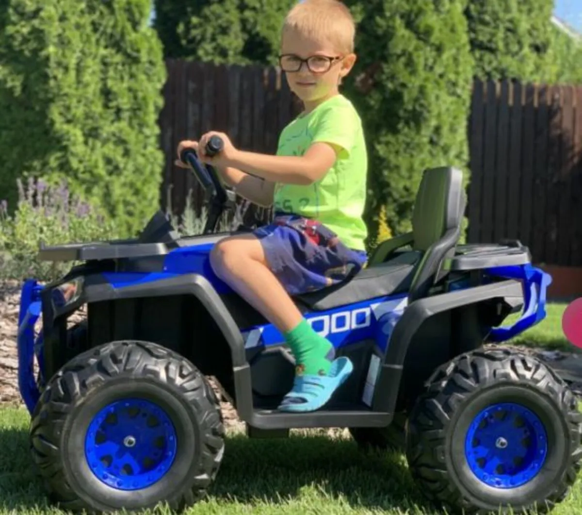 Desert Commander 24V Electric Ride On Quad Blue - Image 4