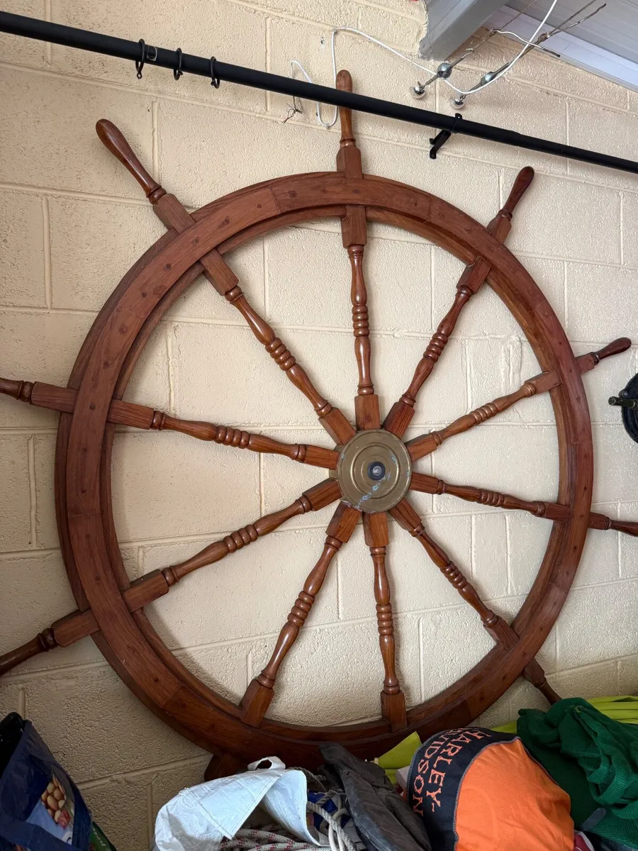 Nautical antique - steering wheel - Image 1
