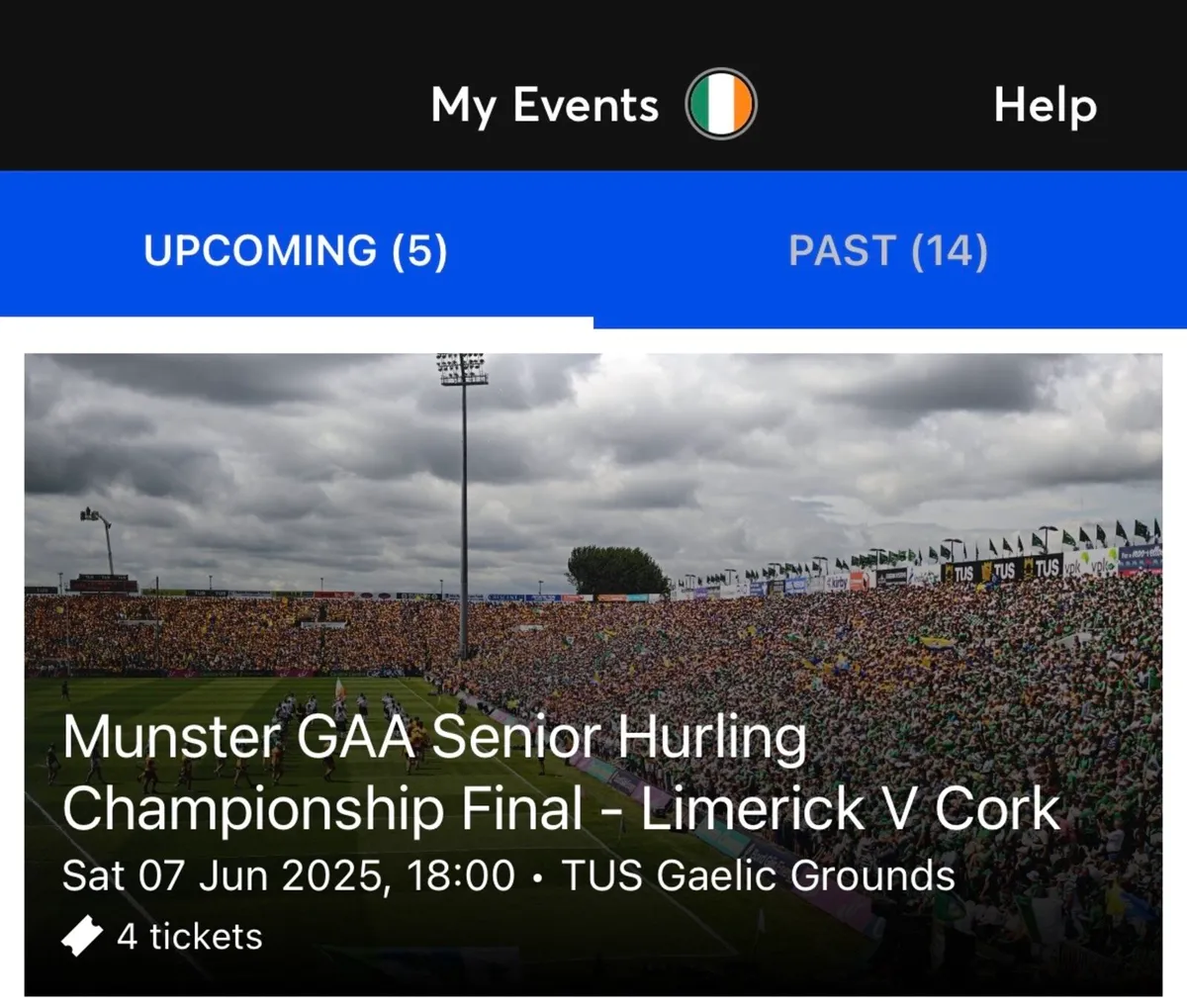 1 kids ticket Cork v Limerick