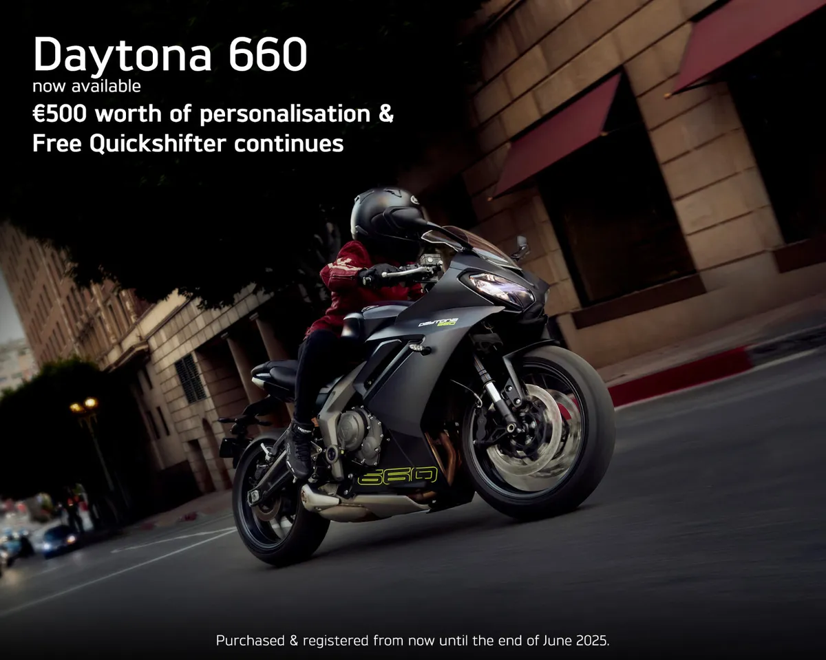 EXTENDED OFFER! 2025 TRIUMPH DAYTONA 660 OFFER! - Image 1