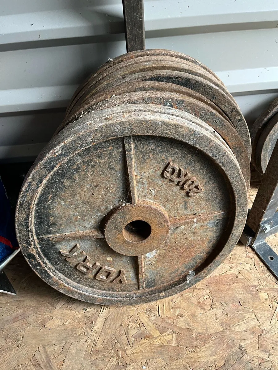 207.5kg Olympic weight plates 2” diameter - Image 1