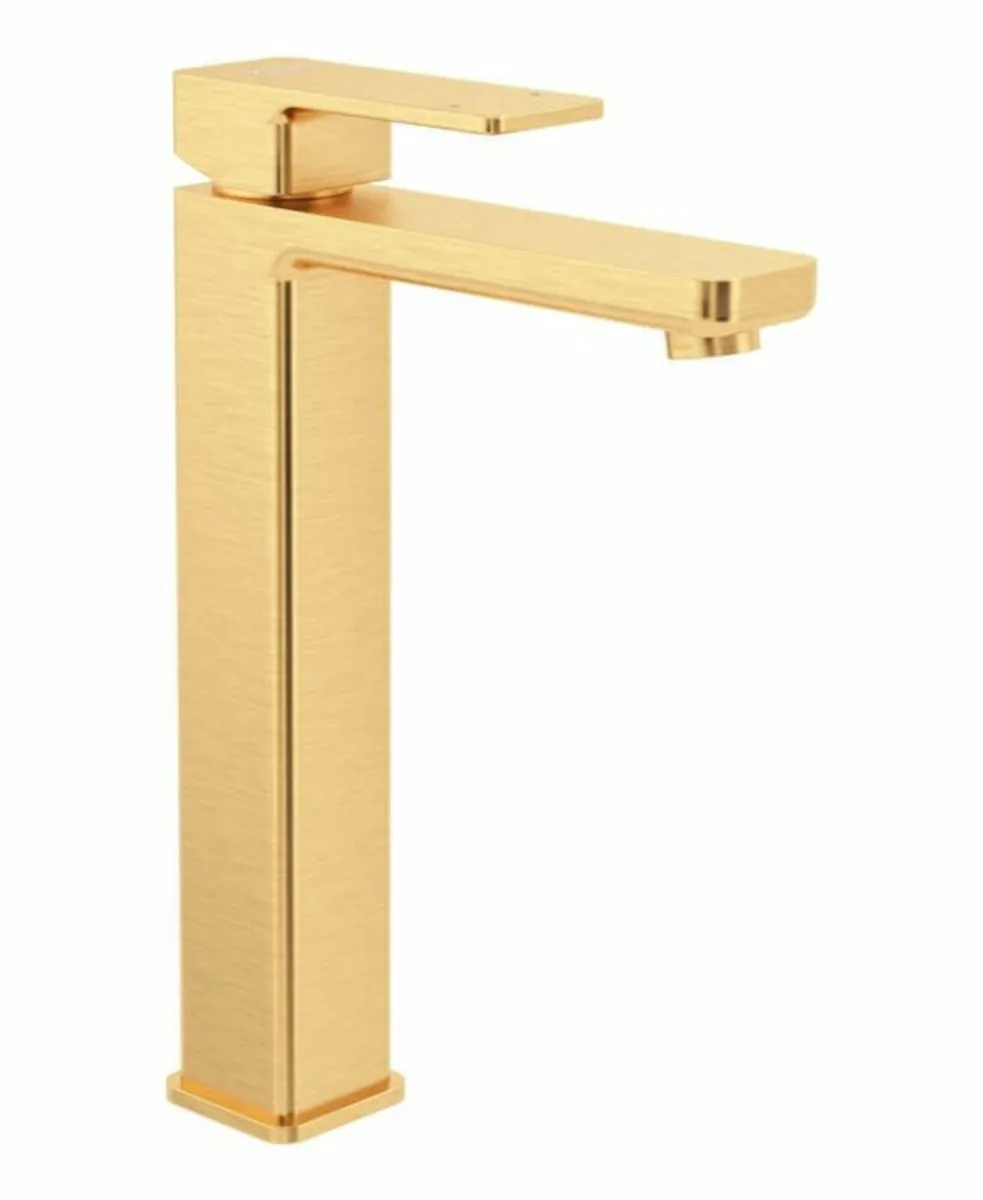 Sonas CONTOUR Freestanding Basin Tap Brushed Gold - Image 1