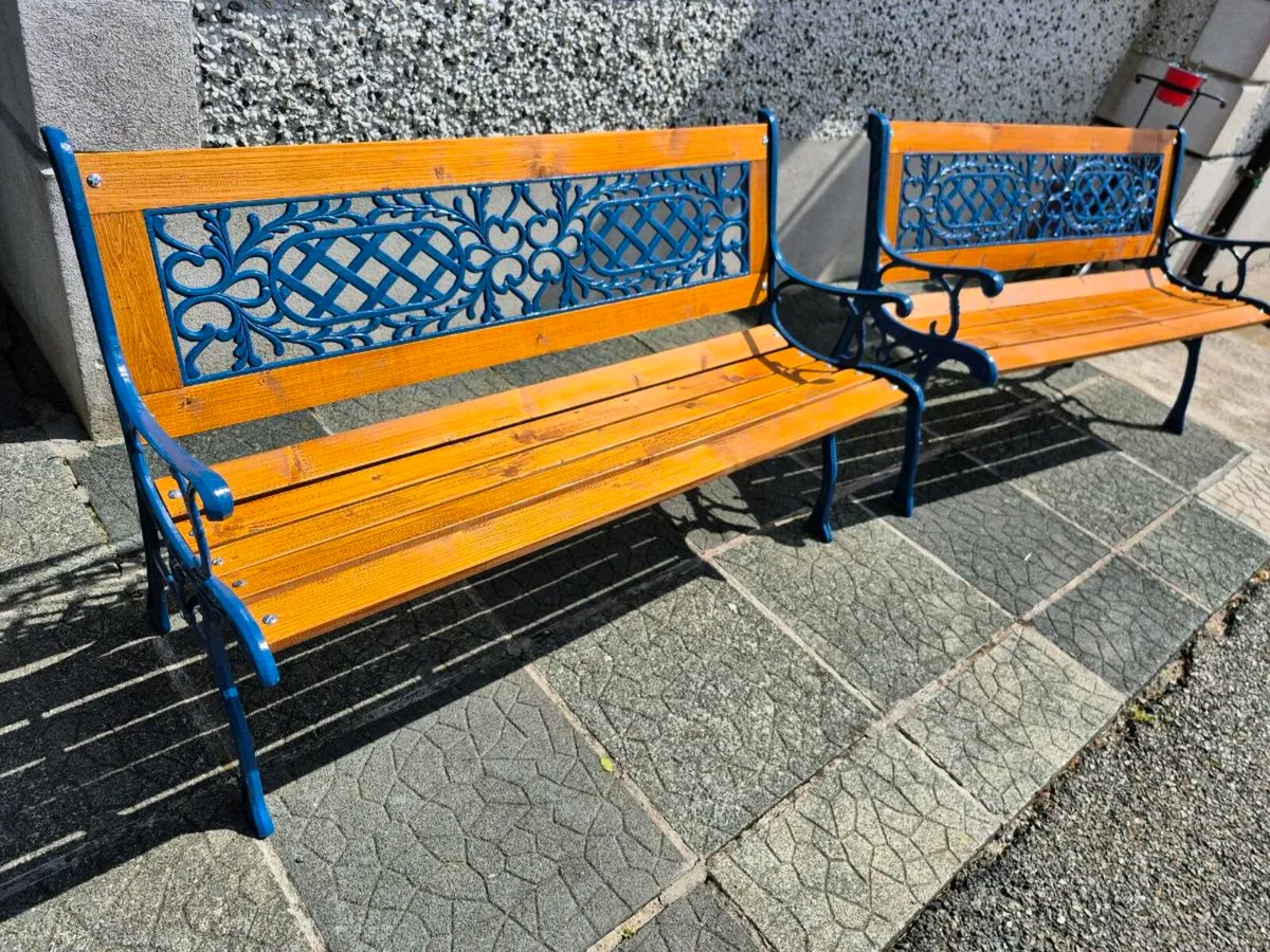 Cast iron Garden benches - Image 2