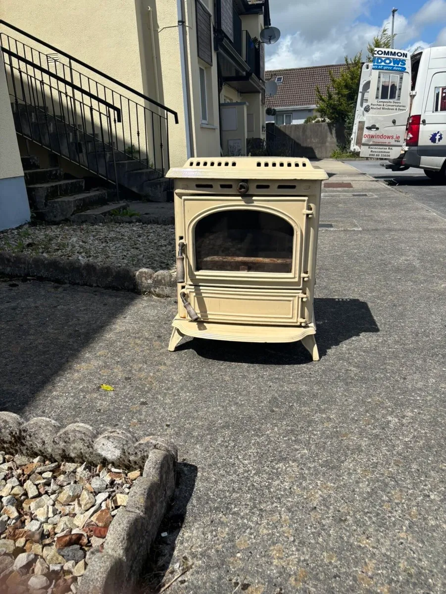 Waterford Stanley Back Boiler Cream Enamel Stove - Image 1